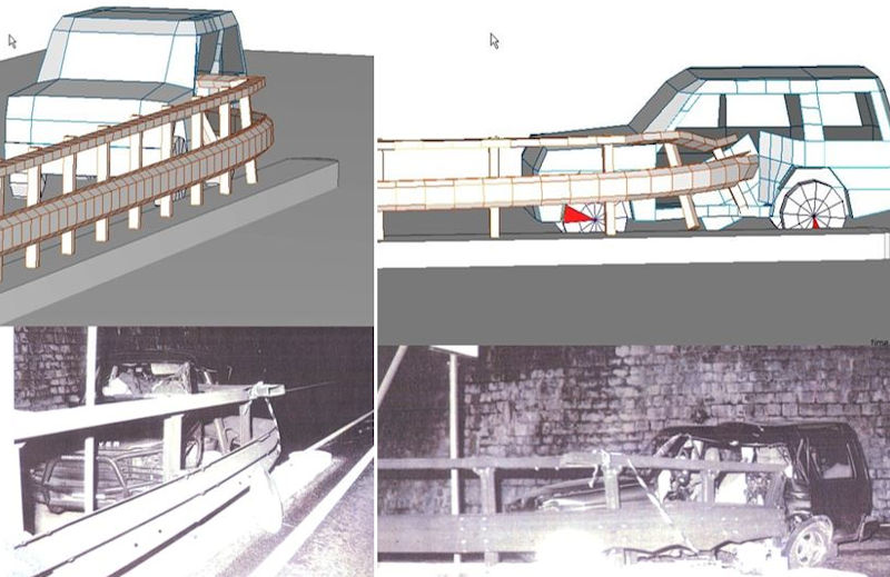 Simulazione incastro auto-barriera